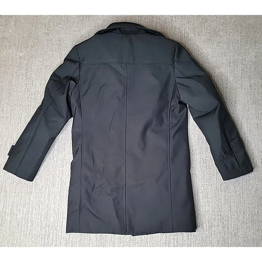 Appaman Tailoring Winter Coat Boys Size 8 Dark Gray‎ Lined Zipper Snap Jacket